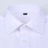 男性フレンチカフドレスシャツホワイト長袖カジュアルボタン男性ブランドのレギュラーフィットカフリンクス
