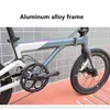 Vélos pliants en alliage d'aluminium vélo 20 pouces Double frein à disque vélo de route de ville vélos Portable léger Cycles à 9 vitesses