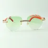 自然の赤い木の腕のメガネ、直接販売、サイズ：18-135 mmの古典的なXLダイヤモンドサングラス3524027