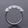 Transgems 1.25 CT CTW 4mm F Color Solid 14k 585 White Gold Half Band Band Diamond Band Y200620