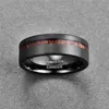 Trendy Wedding Band Black Matte Pure Carbide Tungsten Engagement Ring for Men Acacia Wood Mens Rings Gift Jewelery3523306