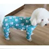 Haustier Hund Overall Welpen Polar Fleece Bedruckte Stoff Kleidung Für Kleine Hunde Langarm Pullover Bouncy Sweatshirt Casual Pyjamas T200710