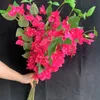 10 pcs Silk Bougainvillea Glabra Artificial Falso Rosa Vermelha Bougainvillea Spectabilis Flower Ramos 35 "Para Centros De Casamento 201222