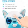 uinteractactiveスマートロボットのおもちゃの犬の電子ペット子犬LED目の録音歌の睡眠睡眠のかわいい行動教育ロボット玩具犬LJ201105