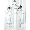 Männer/Frauen Dusche Illustration Wasserdicht Mehltau Duschvorhang Toilette Trennvorhang Badezimmer Vorhang mit Haken LJ201130