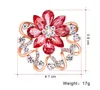 Mode cristal fleur écharpe boucle broche robe costume d'affaires corsage broches femmes mode bijoux volonté et cadeau de sable