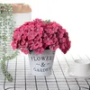 1pcs 5 Vorken Roze Zijde Begonia Bloemen Kunstbloemen Woondecoratie Bruiloft Nep Bloem Kunstmatige Lange 25cm1240g