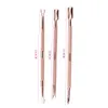 2021 mode Nagelverzorging Cleaner Nail Art Gereedschap Cuticle Pusher Set Manicure Pedicure Tool Rose Goud Roestvrij Staal Finger Dead Sk3404455