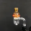 Round bottom quartz banger with cyclone spinning carb cap 3pcs glow terp pearl for smoking accessories 25mmOD quartz nail