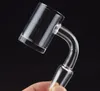 4mm Thick Clear Bottom Quartz Banger Nail 10mm 14mm 18mm Male Female 25mm XL Quartz Nail for Glass Water Bongs Dab Rigs