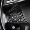 Per Mercedes W204 Classe C Modifica auto in fibra di carbonio Adesivi per pulsanti interni Volante Pulsanti per auto Coperture per 2007-2010