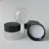 200 x 15 Frost Glass Cream Jar With White Seal Gold Black Lids For Cosmetic Use 1/2oz Make Up Containergood qualtity