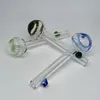 Tubo de queimador de óleo de vidro 97 mm 3,8 polegadas coloridas fumantes puxadores 1in od ball bong dab unha equipamento de unhas