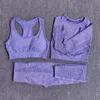 Seamless Yoga Outfits Suit 2 piece3pcs Sports Shirts Crop Top Seamless Leggings Sport Set Gym Clothes Fitness Tracksuit Workout S6886134