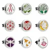 Butterfly Tree of life Essential Oil Car Perfume Diffuser Locket Vent Clip Pendant Magnetic Random Send 10pcs Oil Pads as Gift