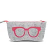 2022 ultima borsa per occhiali con cerniera borsa per occhiali da sole scatola portatile compressa in feltro custodia protettiva senza cerniera 18,5 * 9 cm