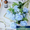 1pc Peony Artificial Flowers 3 Bud Peony Rose falsificação flor DIY Bouquet decorativa de noiva do casamento Artificial Planta Home Decor