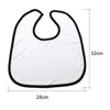 5 färger Sublimering DIY Blank Baby BIB för termisk överföring Tryck maskinburpdukar Vattentäta bibs M3216