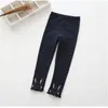 Winter Girls Sport Leggings For Kids Cotton Solid Soft Elastic Trousers 3-10 Years Children Striped Skinny Pants P254