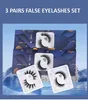 Grosso Curly 3D Falso Eyelashes 3 Pares Definidos Soft Natural Longo Handmade Fake Lashes Extensões Eyes Maquiagem Acessórios 6 Modelos Disponíveis DHL