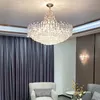 LED 현대 럭셔리 교수형 크리스탈 천장 샹들리에 가벼운 램프 광택 서스펜션 조명기 듀플렉스 빌딩 거실 식사