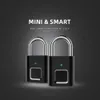 Mini Unlock Ricaricabile Smart Lock Senza chiave Blocco impronte digitali Antifurto Lucchetto di sicurezza Porta Bagagli Serratura piccola scatola Y200407