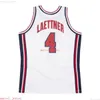 Niestandardowy zszyty Christian Laettner #4 Biała Jersey XS-6xl Męskie rzuty do koszykówki