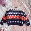 Hwlzltzht осень старинные дамы свитера толстые пуловер зима теплый вязальный джемпер мягкий с длинным рукавом свитер прекрасный японский топ 201111