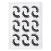 3D Mink lashes boxes eyelash packaging 9 Pairs Natural Makeup Eyelashes