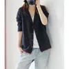 Neue Casual Stricken Blazer Mujer Frühling Oberbekleidung Frauen Anzug Jacke Lose Große Größe Damen einreiher Kurz Mantel f726 201201