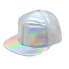 BING YUAN HAO XUAN Mode Unisexe Argent Laser Casquette de Baseball Hommes Hip Hop Holographique Casquette Femmes Arc-En-Basketball Hat298Z