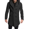 Męski płaszcz z wełny jesień zima męskie długie okop płaszcz bawełniany casual wełniany mężczyźni płaszcz męskie płaszcze i kurtki S-3XL ZOGAA 2020