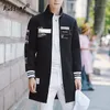 Mäns Trench Coats Partihandel - Höst Vinter Mens Coat Mandarin Collar Långärmad Slim Fit Trend Zipper Plus Storlek 3xl1