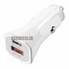 Snabb snabbavgift 20W QC3.0 Typ C USB C PD -billaddare för iPhone 14 15 Samsung S20 S21 Xiaomi HTC B1