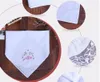 Hochzeitsgeschenk Baumwolle Taschentuch Mädchen Serviette bestickt Frauen Serviette bestickt Schmetterling Spitze Blume Taschentuch Home Geschirr XB1