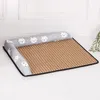 Stock 1pc Dog Bed Mat Summer Rattan Kennel Removable Washable Pillow Memory Cotton Sofa Mat Pet Nest Kennels Lounger Sofa Soft Pet House