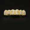 Produttori Vero Oro Grillz Griglie Inserto Protesi Diamantata Con Set Di Denti In Oro Gioielli Hip Hop5223391