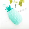 New type hanging candy color pineapple zero wallet Silicone hanging pineapple pocket zero wallet Waterproof fruit stereo zipper coin purse
