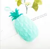 New ananas couleur des bonbons suspendu de type zéro portefeuille silicone suspendu ananas poche zéro portefeuille sac étanche de la pièce de fermeture stéréo de fruits