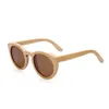 Lunettes de soleil de la mode en bois Berwer pour femmes Round Polarise Lens Bamboo Frame de lunettes de soleil UV4008780869