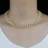 Hip Hop Bling Iced out 18-22inches Cuban Link Chain Necklace Luxury Gold Silver Jewelry for Women and Men