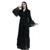 Ropa étnica Abaya abierta Kimono Mujeres Musulmanas Vestido Dubai Caftan Femme Turquía Turco Islámico Bangladesh Kaftan Lentejuelas Cardigan