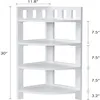 US stock 4-Tier Storage Holders Corner Shelf Ladder Stand Bookcase for Living Room Bathroom Shower Organizer Waterproof Shower Caddy Multipurpose a36