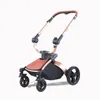 Strollers# hoogwaardige babystoller 3 in 1 kinderwagen landschap vouw pu lederen kinderwagen koets auto geboren duwtje