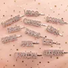 Whlolesale sparkling twelve constellations hair clips sliver bling for girls customized strip mink eye lashes vendor