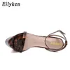 Eilyken 패션 버클 스트랩 슈퍼 높은 뒤꿈치 17.5cm 여름 섹시한 오픈토 여성 샌들 검투사 파티 클럽 sandalias 신발 0928
