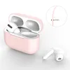 لـ AirPods Pro 2 Pods 3 سماعات أذن Airpod Apod Bluetooth Accessories Solid Silicone Cover Cover Cover Wirodes Wireless Charging Box Rockproof with Hook