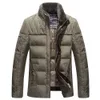 브랜드 화이트 오리 다운 재킷 남자 겨울 재킷 남성 두꺼운 따뜻한 모피 칼라 다운 코트 파파 파카 후드 M-3XL 201127