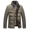 Merk witte eend down jas heren winter jassen heren dik warme bont kraag down jas mode parkas kappen m-3xl 201127