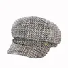 Beanie/Totenkopfkappen Koreanischer Stil Achteckiger Hut Damenmode für Herbst und Winter Gestrickte Baskenmütze Anmutige Goldlinien Sboy Hat1 EGER22